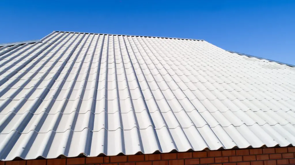 white standing seam metal roofing system