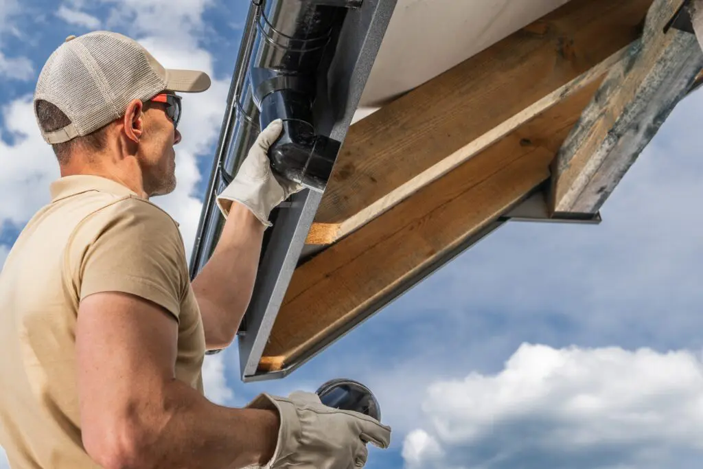 window contractor installing interior window trim and casing